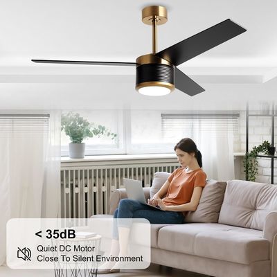 スマートWIFI 天井扇風機 白黒金 52インチ 全明るさ