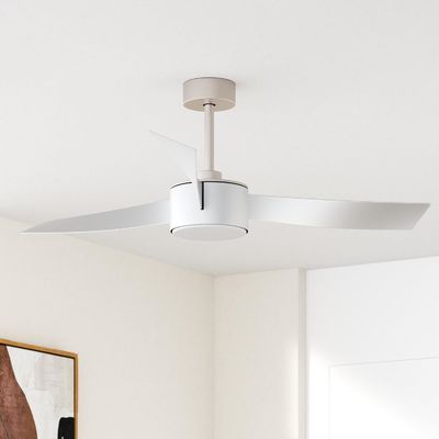 52インチ ファッショナブル シルバー 天井扇風機 リモコン付き
