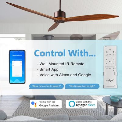 6 スピード アレクサ 音声制御 ABS スマート DC モーター 天井扇風機 金色照明 黒 白