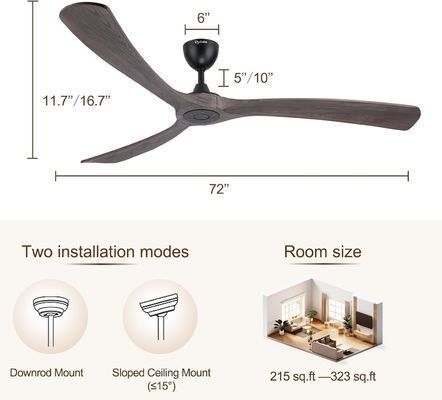 静かなエネルギー節約 6 スピード スマート 天井扇風機 アレクサによって制御されるライト